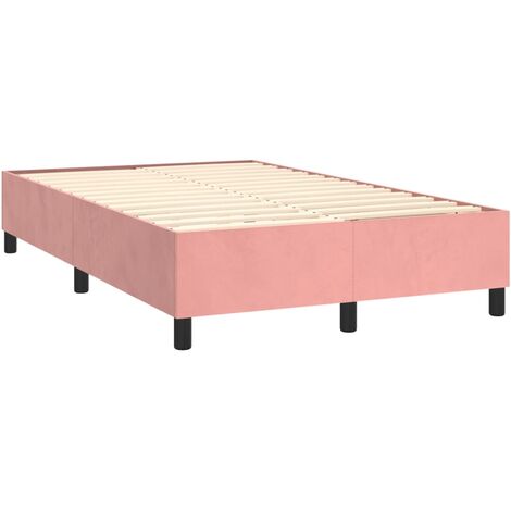 Cama box spring con colchón, Cama para adulto terciopelo rosa 120x200 cm NHF245153 MaisonChic