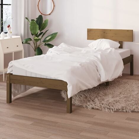 Maison Exclusive Estructura de cama madera maciza de pino 135x190 cm