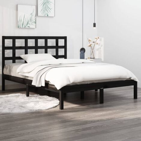 Maison Exclusive Estructura de cama de madera maciza blanca 160x200 cm