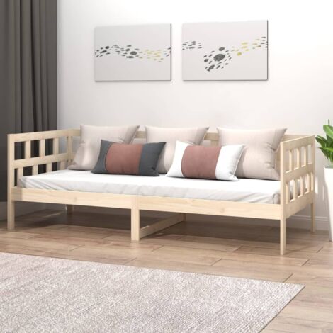 Sofá cama extensible con dos cajones de almacenamiento, cama plegable de  madera maciza, tamaño individual/king, tamaño individual