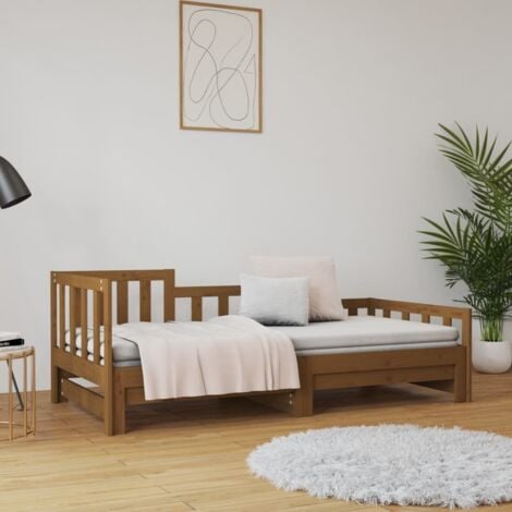 Sofá cama doble con cajones y cama nido extensible de madera para  dormitorio, sala de estar, gris