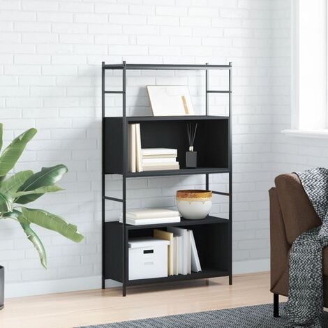 VASAGLE Estantería de 5 niveles con 14 estantes, estante para libros con  marco de metal, estantería para sala de estar, oficina en casa, estilo