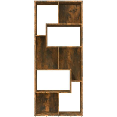 Maison Exclusive Estantería madera contrachapada color roble ahumado  67x24x161cm