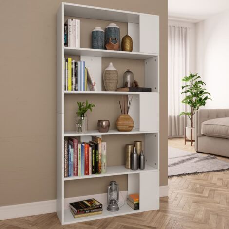 Maison Exclusive Estantería librería madera contrachapada blanco 36x30x171  cm