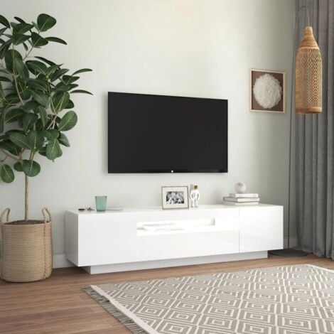Selsey BIANKO - Mueble TV Moderno/Mesa TV/Mueble para Salón / 140 cm (sin  LED, Roble Dorado) : : Electrónica