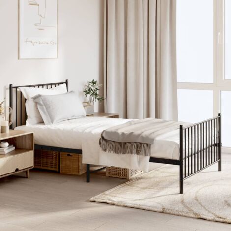 Maison Exclusive Estructura cama metal con cabecero y pie cama
