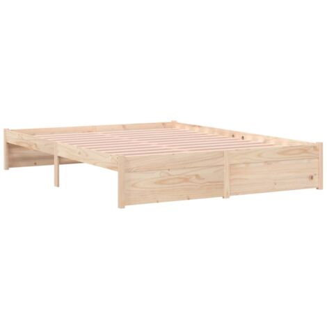 VidaXL Estructura de cama con cajones doble blanca 135x190 cm