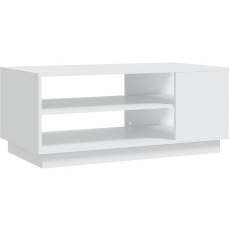 Mesa centro,Mesa de café,Mesa Auxiliar de aglomerado blanco 102x55x43 cm ME89026