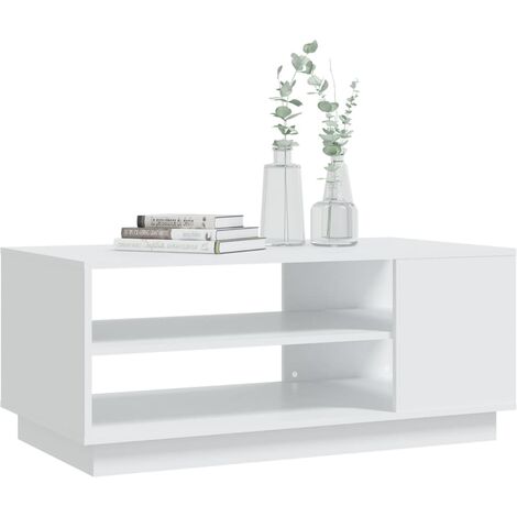 Mesa centro,Mesa de café,Mesa Auxiliar de aglomerado blanco 102x55x43 cm ME89026