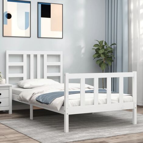 Maison Exclusive Estructura de cama con cajones blanco 90x200 cm