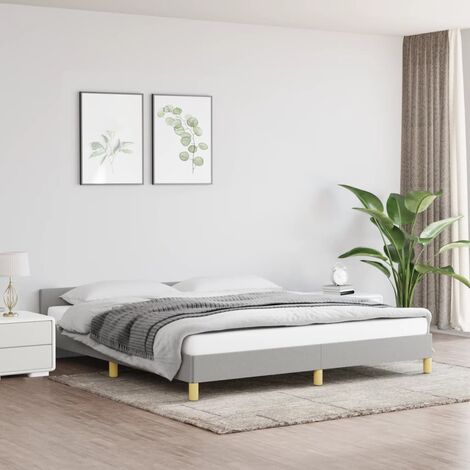 Maison Exclusive Estructura de cama de tela gris taupe 90x190 cm