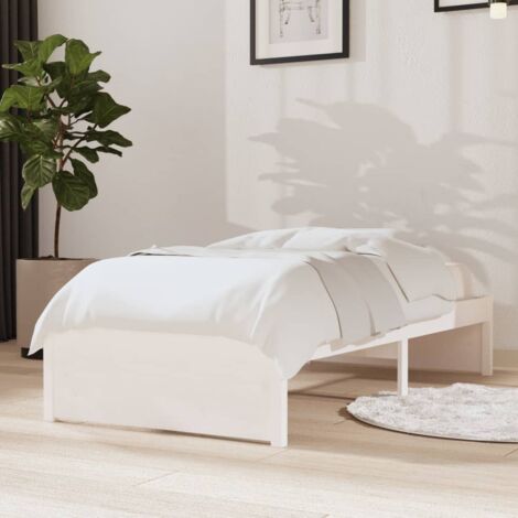 Estructura de cama para niños madera de pino blanco 90x190 cm