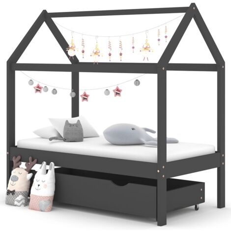 Maison Exclusive Estructura cama niños con cajones madera pino blanco  80x200 cm