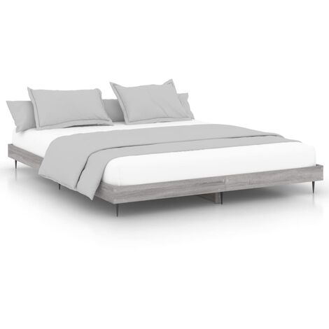 Cama de madera gris 90/180 x 200 cm con estructura cama adicional extraíble  con 3
