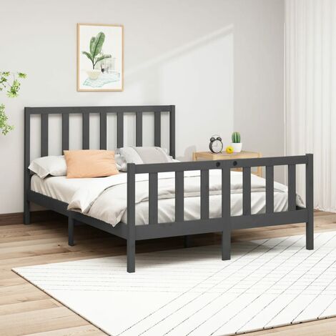 Maison Exclusive Estructura de cama madera maciza blanco 150x200