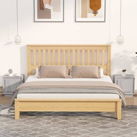 Maison Exclusive Cabecero de cama con mesitas madera contrachapada