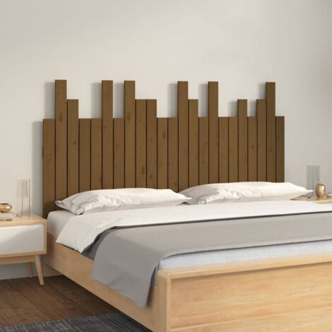 Cabecero cama pared，Panel de Cabecera，Decoración de pared madera