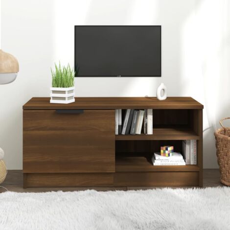 vidaXL Mueble recibidor madera contrachapada marrón roble 97