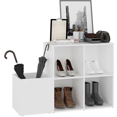 Mueble zapatero,Armario para zapatos madera contrachapada blanco 100x35x45  cm vidaXL