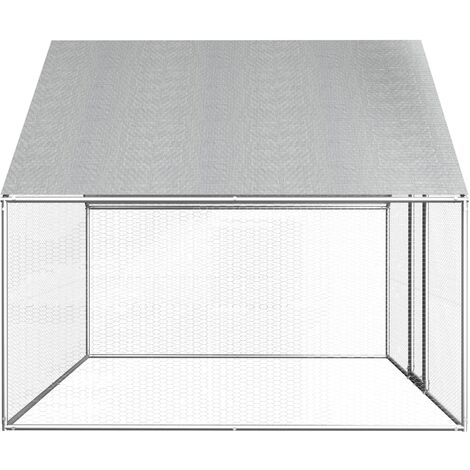 vidaXL Jaula gallinero de exterior de acero galvanizado 2x2x1,92 m