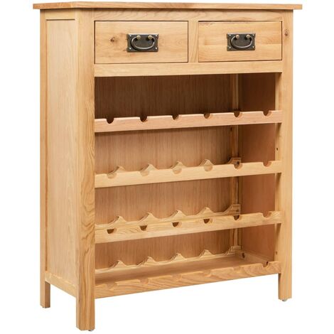 Mueble botellero de madera maciza de roble 72x32x90 cm vidaXL701817