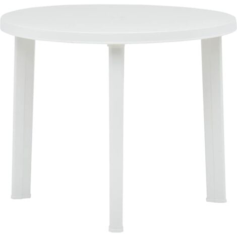 Mesa de jardín de plástico blanco 89 cm vidaXL346880