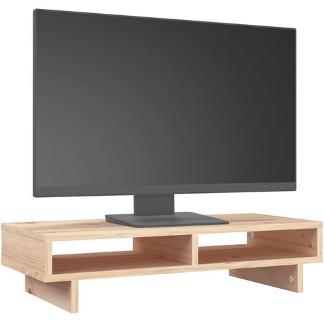 Maison Exclusive Soporte de monitor madera maciza de pino blanco