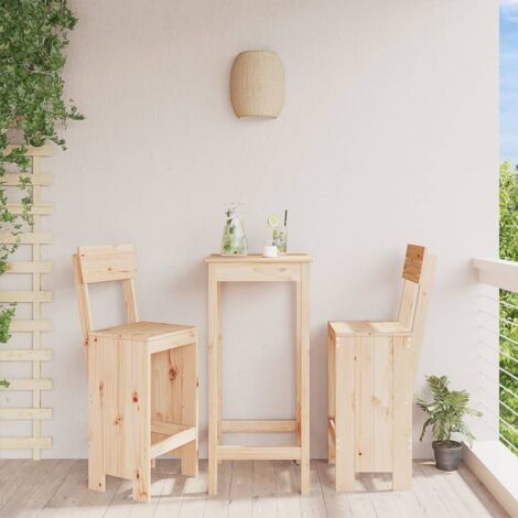 Taburete de dormitorio de madera natural - Banquetas online