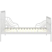 Estructura de cama extensible metal blanca 80x130/200 cm - referencia  Mqm-324741