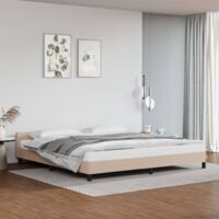 Cama MÓVEIS BONITOS Alessia (Blanco - Polipiel - Compatible con Colchón:  180x200 cm)