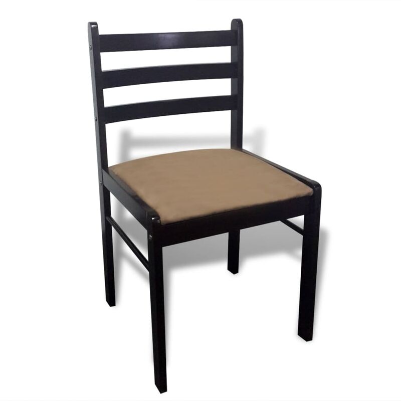 Sedie da Pranzo 6 pz Marroni in Legno Massello e Velluto,per soggiorno o  cucina,44 x 45 x 81 cm 3382