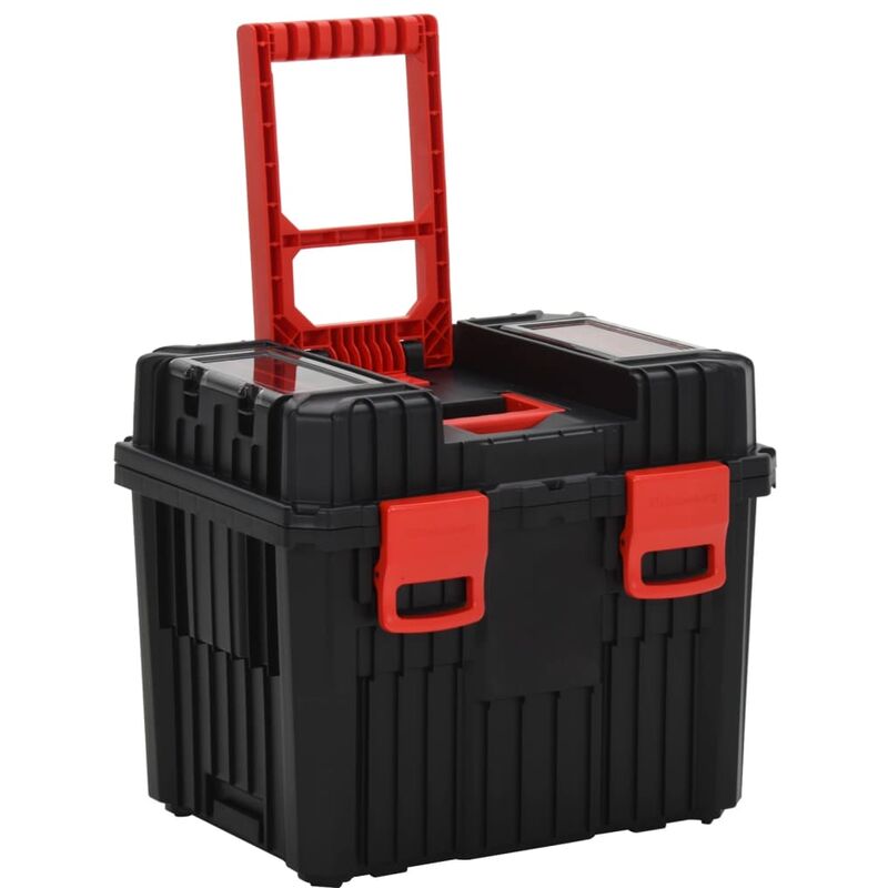 Unico Design Trolley Porta Attrezzi Nero e Rosso in Polipropilene 45x36x64  cm Magnifico it - Nero68224