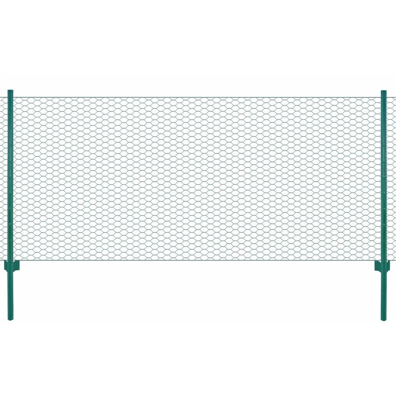 Unico Design Rete per Recinzione con Pali in Acciaio 25x0,75 m Verde  25x0,75 m Magnifico it - Verde22630