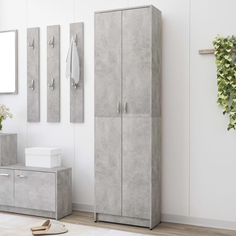 MOBILE DISPENSA ALTO CON RIPIANI 60X42X180 CM IN COLORE GRIGIO