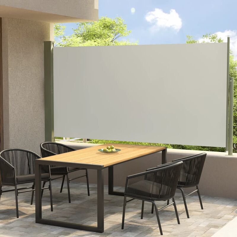 Unico Design Tenda Laterale Retrattile per Patio 160x300 cm Crema  160x(0-300) cm Magnifico it 