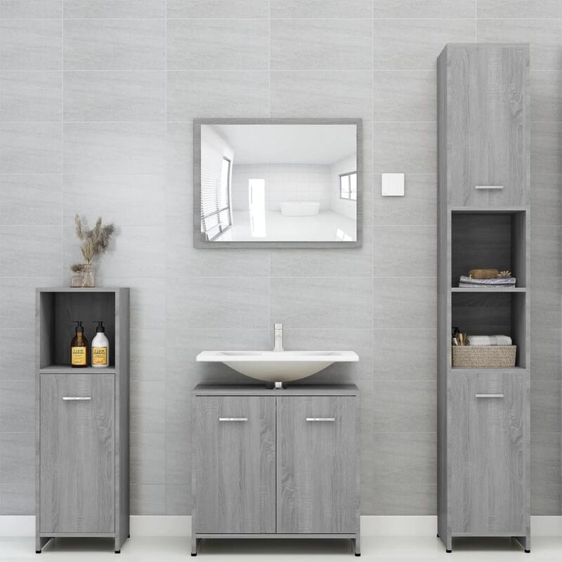 Maison Exclusive - Armadio da Bagno Bianco 30x30x95 cm in Legno Multistrato