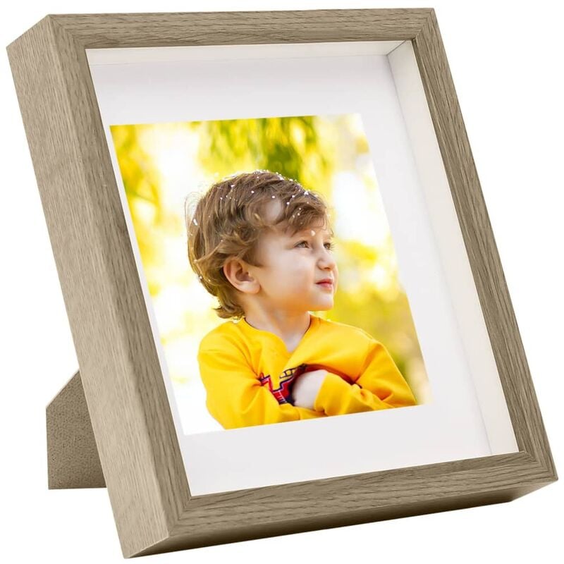 Unico Design Cornici Fotografiche 3D 3pz Legno Scuro 28x28 cm Foto 20x20 cm  28x28 cm Magnifico it - Marrone95214