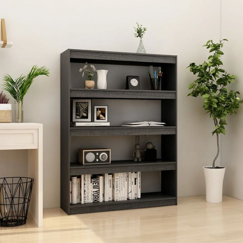 Unico Design Libreria/Divisorio Grigio 100x30x135,5 cm in Legno di Pino  100x30x135,5 cm Magnifico it - Grigio90426
