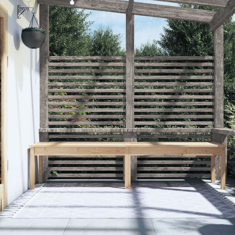 Unico Design Panca Giardino 2 Posti Bianca 203,5x44x45cm Legno Massello  Pino 203,5x44x45 cm Magnifico it - Bianco90536