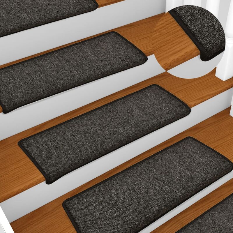 Unico Design Tappetini per Scale 15 pz 65x21x4 cm Antracite 65x21x4 cm  Magnifico it - Antracite94422