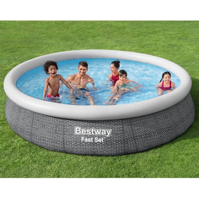 Bestway Set per Piscina Gonfiabile Fast Rotonda 305x76 cm 57266