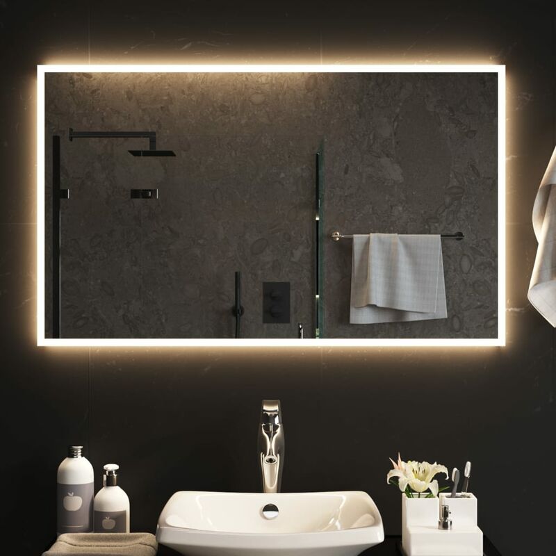 Unico Design Specchio da Bagno con Luci LED 60x100 cm 60x100 cm Magnifico  it - Trasparente37019