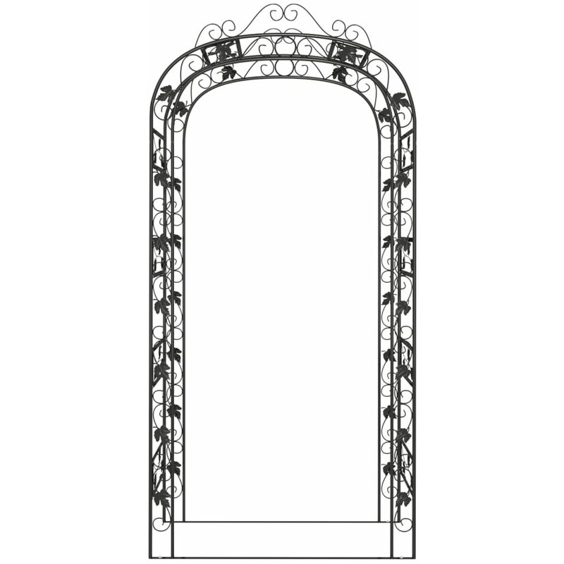 Unico Design Arco da Giardino 116x45x240 cm Acciaio 116x45x240 cm Magnifico  it - Nero44491