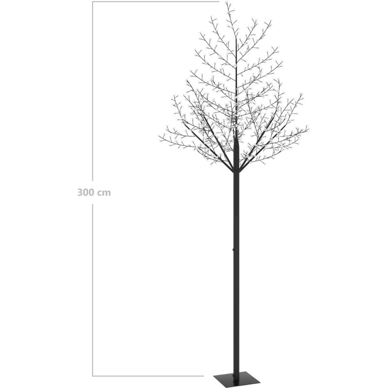 Albero Luminoso - Ciliegio in fiore luminoso da esterno - Altezza 1,80 mt -  600 Led - Bianco Freddo