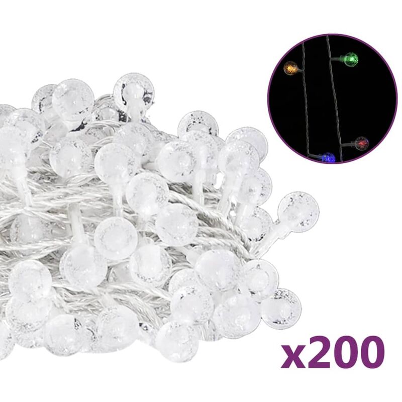 vidaXL Luci Fatate a Stella a LED 200 LED Colorati 8 Funzioni