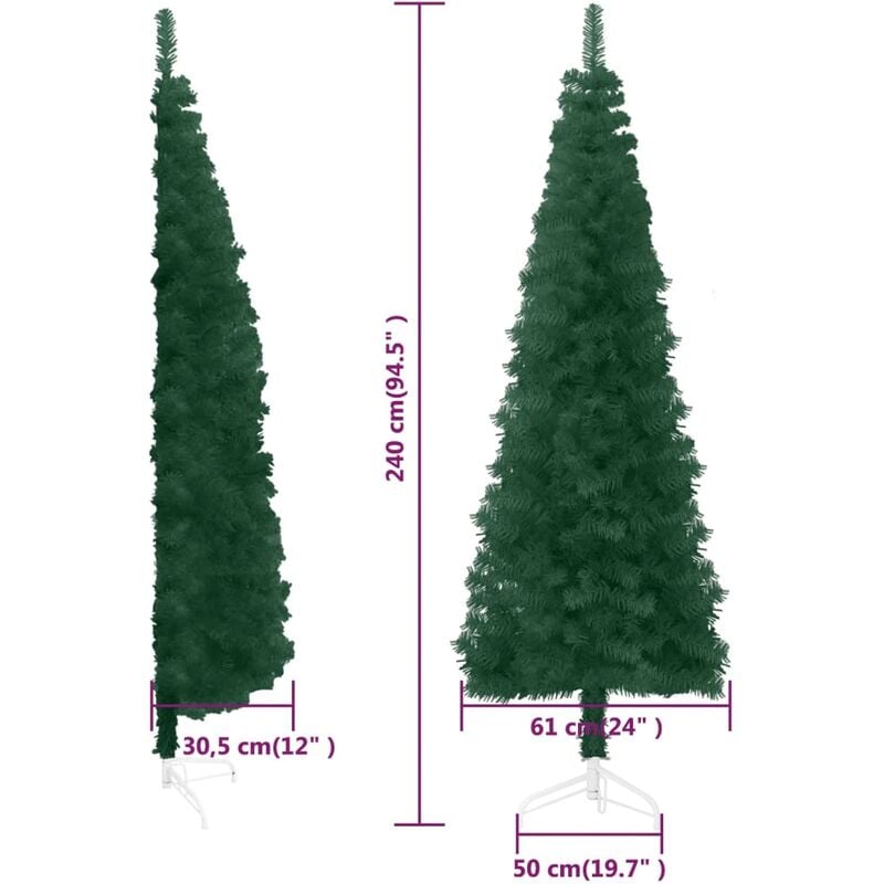 Albero Di Natale Con Led E Supporto Verde 240 Cm Pet