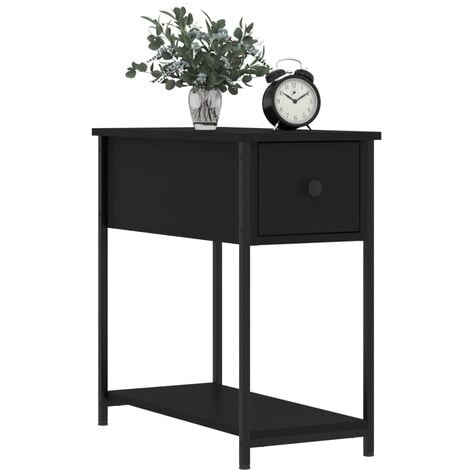 Comodino con ante - Nero/beige - HOME