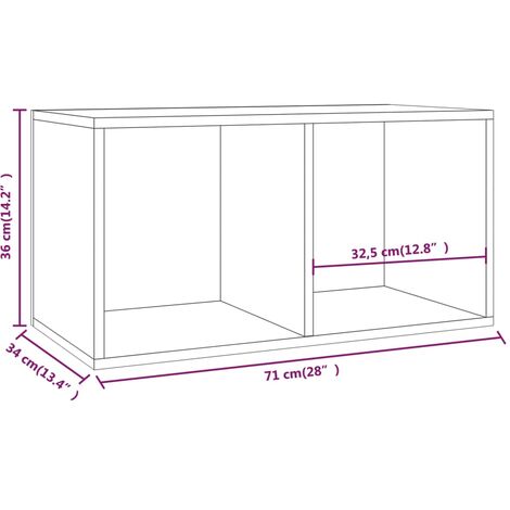 Maison Exclusive - Mobile Porta Dischi Bianco 84,5x38x89 cm in Legno  Multistrato