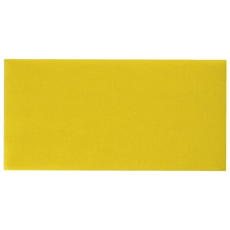 vidaXL Pannelli Murali 12 pz Giallo chiaro 60x15 cm Tessuto 1,08 m²