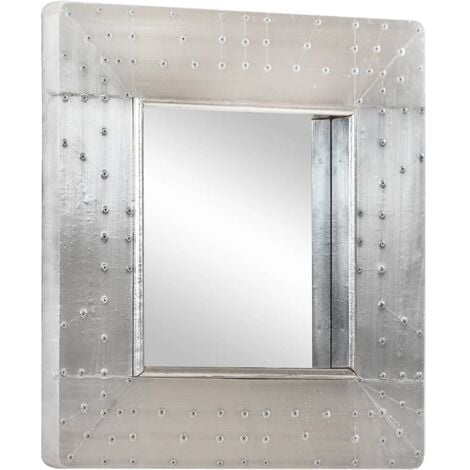 Unico Design Specchio Stile Aviatore 50x50 cm in Metallo 50x50x4 cm  Magnifico it - Argento15821